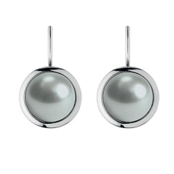 Poala øreringe - grå/sølv