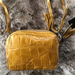 Lædertaske - gul