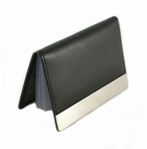 5: Kreditkortholder med stål plade - læder