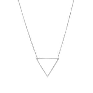 Billede af Sølv halskæde med trekantet vedhæng