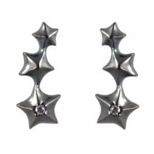 Billede af Spoil øreringe rhodineret - med stjerner