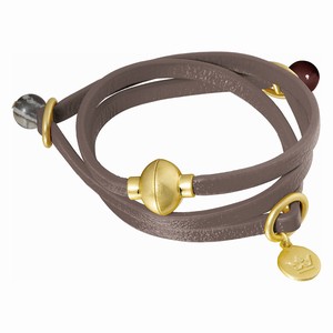 Billede af Læder armbånd med magnetlås - brun