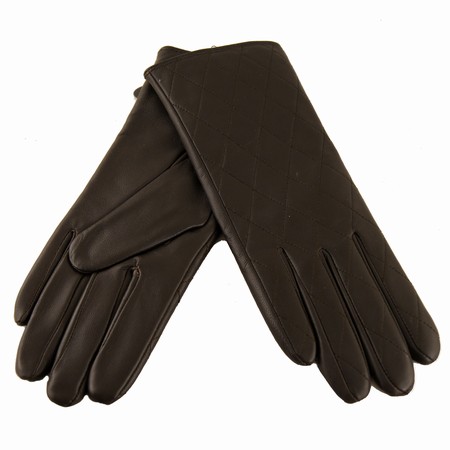 Skind handsker - mørke brun