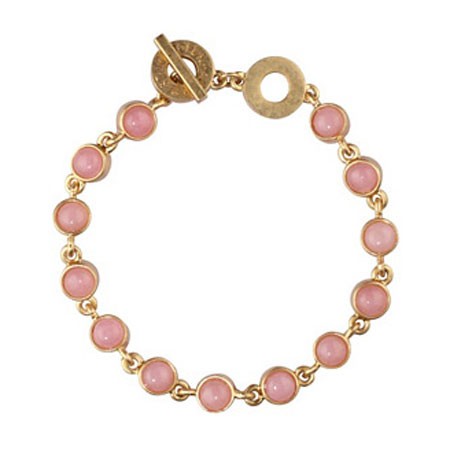 Smukt armbånd pink jade