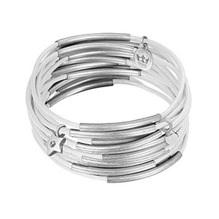 Urban Gipsy armbånd - hvid/sølv